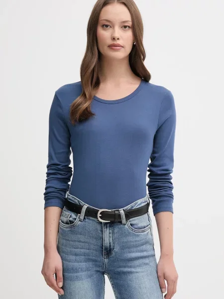 Блуза с дълги ръкави United Colors of Benetton розово синьо