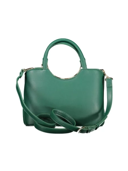 Lniana torebka Valentino Bags zielona