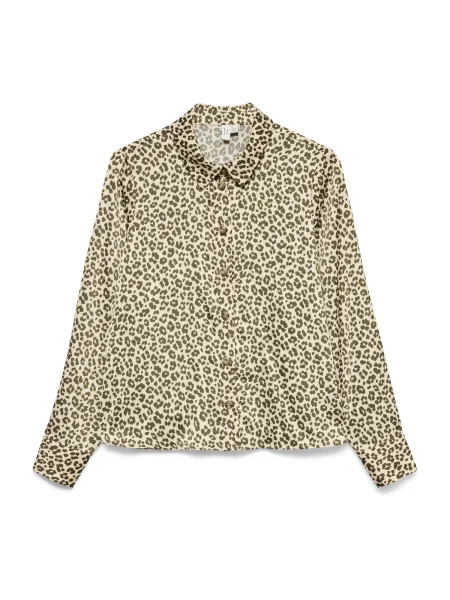 VERO MODA Bluză VMIDALIA crem / oliv