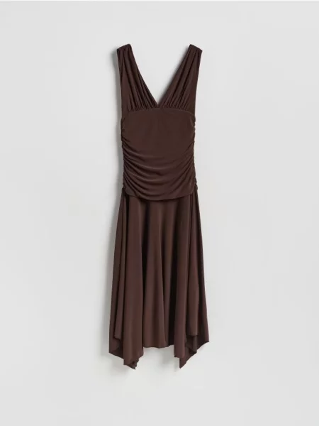 Reserved Rochie maxi maro-închis maro