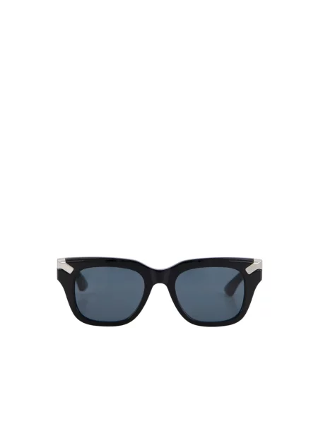 Okulary przeciwsłoneczne Alexander Mcqueen z nitami czarne