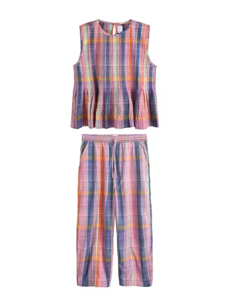 Next Pijama bleumarin / mov lavandă / portocaliu / pal roz