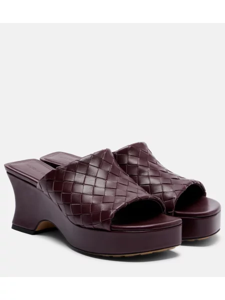 Papuci tip mules Bottega Veneta din piele cu pană