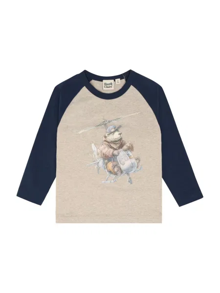 Hust & Claire Tricou Anton Helicopter bleumarin / albastru deschis / maro / amestecat gri