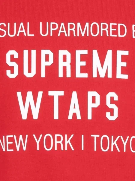 Bluza Supreme z okrągłym dekoltem czerwona
