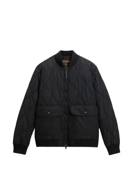 Matlasat geacă bomber Woolrich negru