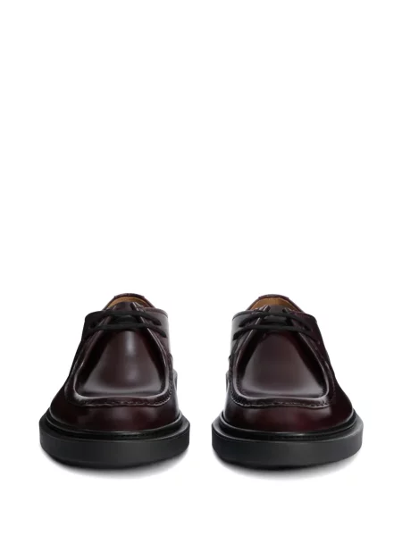 Pantofi derby Jil Sander cu șireturi din piele roșu