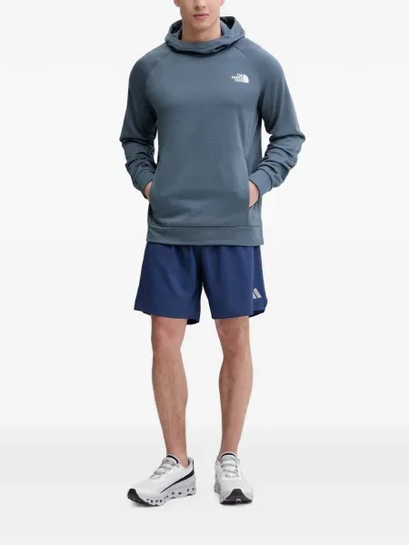 Raštuotas džemperis su gobtuvu The North Face mėlyna