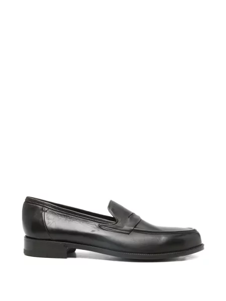 Pantofi loafer Lardini din piele fără toc maro