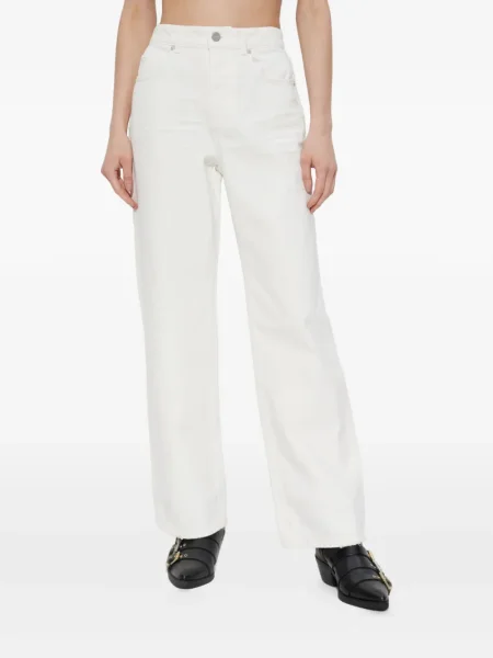 Blugi drepți Allsaints alb