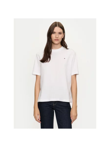 Tommy Hilfiger Marškinėliai Modern Flag Relaxed Fit balta