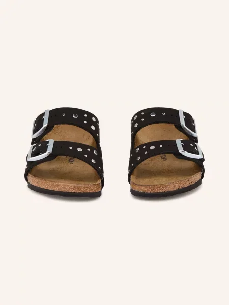 Birkenstock Klapki Arizona Rivet Border Z Nitami schwarz czarne