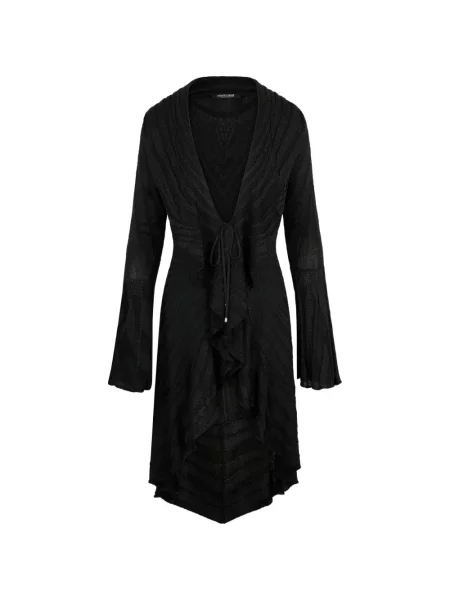 Cardigan Roberto Cavalli cu volane negru