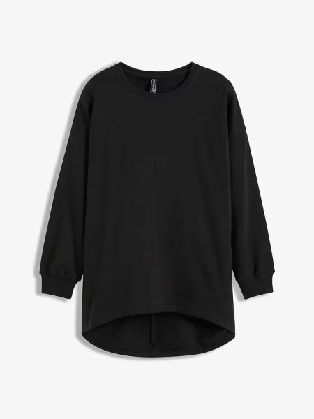Bluza oversize z czystej bawełny czarna