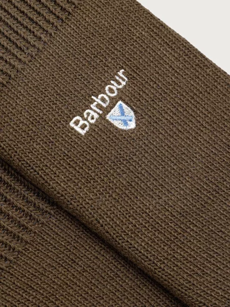 Barbour ponožky pánske s bavlnou zelená