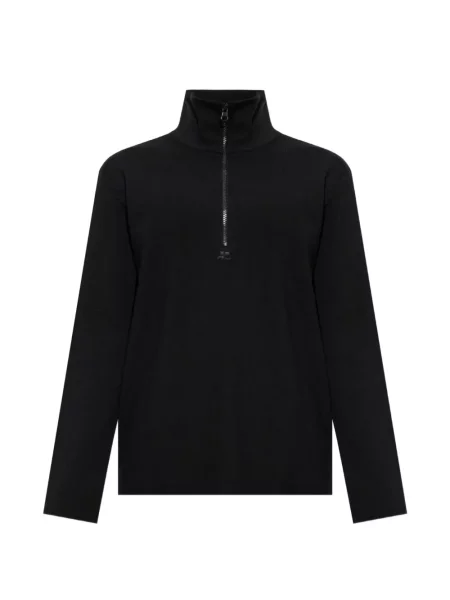 Pulover Courreges cu guler de stand-up negru