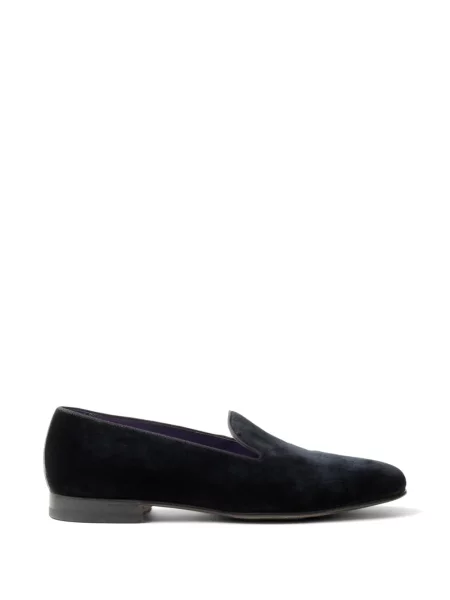 Pantofi loafer Ralph Lauren Purple Label de catifea negru