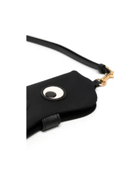 Okulary przeciwsłoneczne Anya Hindmarch skórzane czarne