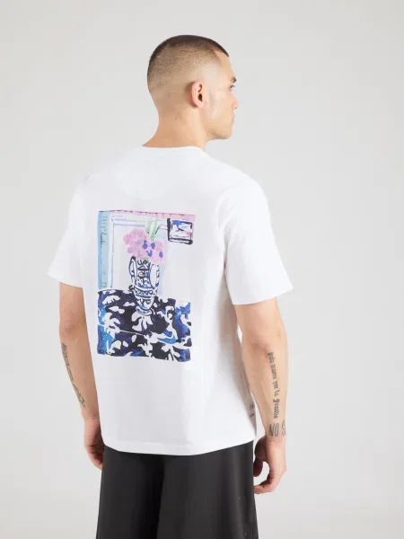 Jack & Jones Premium Tričko JPRBLACARLO tmavomodrá / svetlozelená / fialová biela