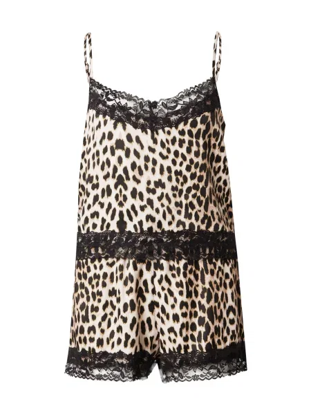 OH APRIL Kratke hlače za spanje Dizzy bež / svetlo rjava črna