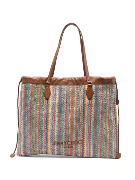 Geantă shopper Jimmy Choo cu cordon maro