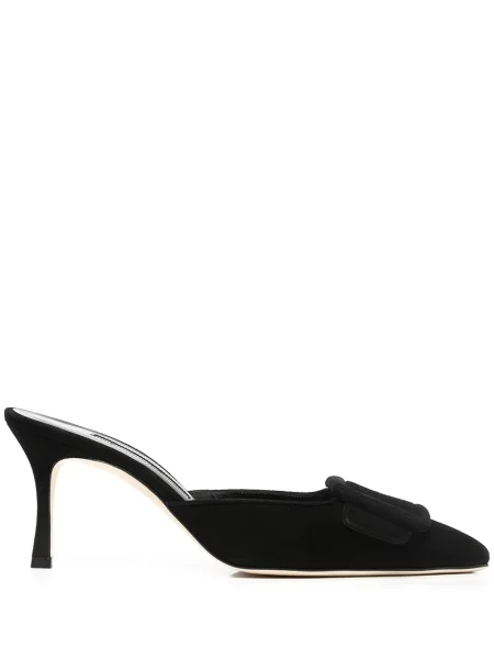 Papuci tip mules Manolo Blahnik negru