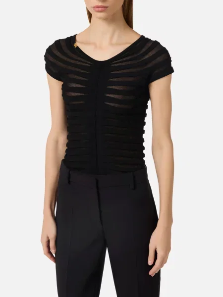 Футболка Elisabetta Franchi чорна