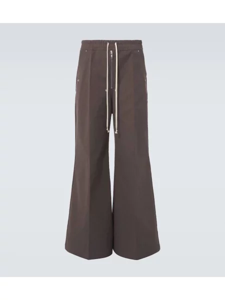 Široké kalhoty Rick Owens šedé