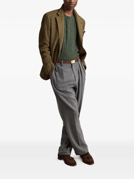 Șosete Polo Ralph Lauren cu model herringbone cu broderie plasă albastru