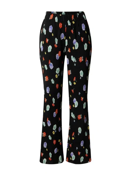 Envii Pantaloni METTE albastru / verde mentă / roși aprins negru