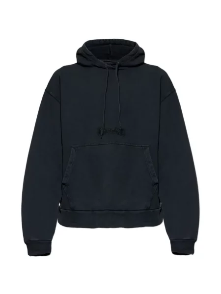 Hanorac cu glugă Balenciaga cu broderie negru