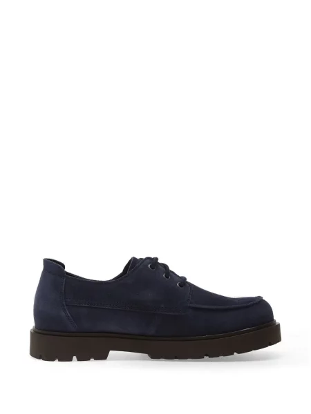 Pantofi derby Birkenstock din dantelă albastru