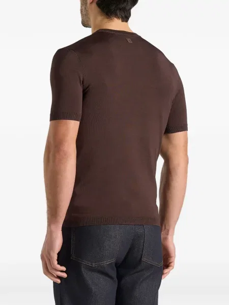 Pletené tričko Manière De Voir hnědé