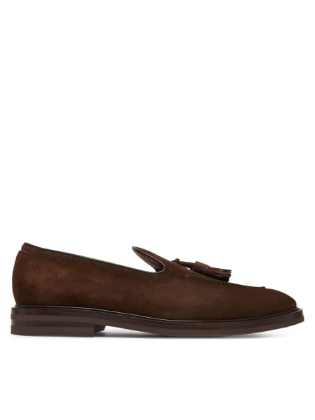 Loafersy BOSS brązowe