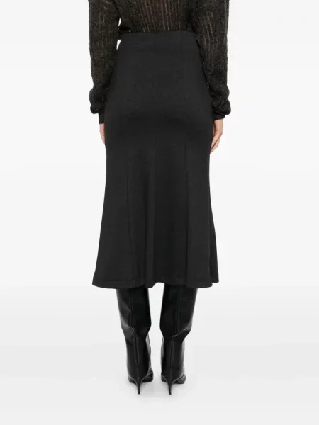 Spódnica midi Rame do kolan szara