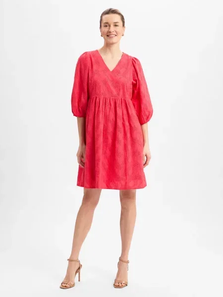 Nümph sukienka na co dzień Nuhensley Kobiety wypukły wzór tkaniny 34 czerwony