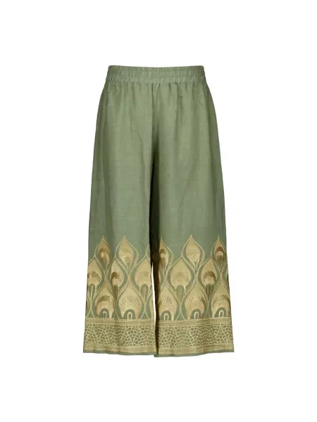 Szerokie spodnie Greek Archaic Kori zielone