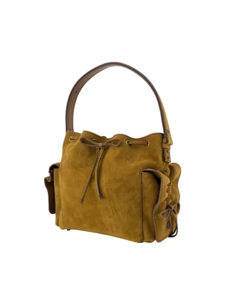 Torebka Acne Studios zamszowa brązowa