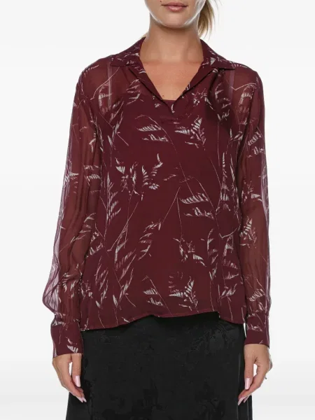 Lung bluză Armani Exchange cu imagine roșu
