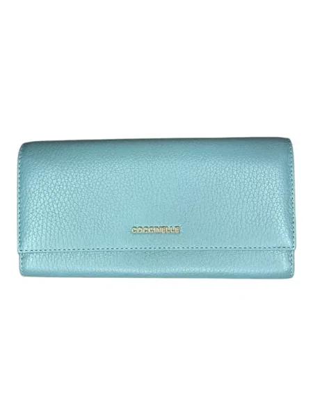 Portfel Coccinelle skórzany niebieski