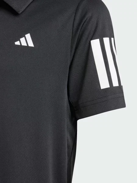 Детское поло Adidas черное