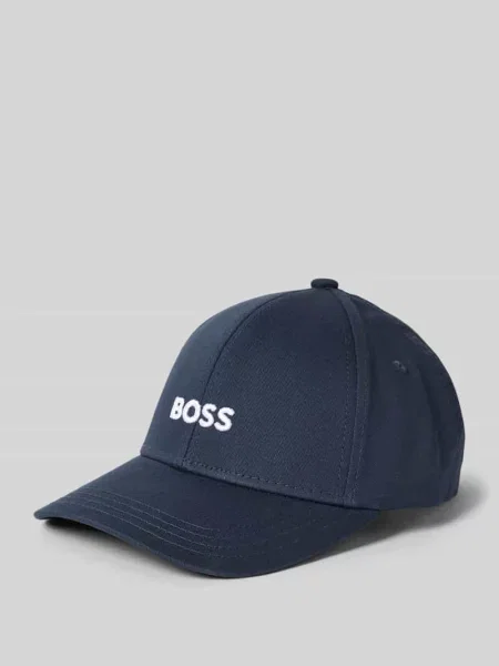 BOSS czapka z daszkiem z aplikacją niebieski