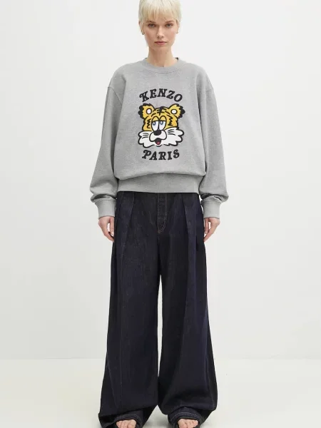 Свитер Kenzo с принтом серый