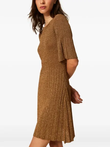 Rochie Twinset tricotate de costum maro