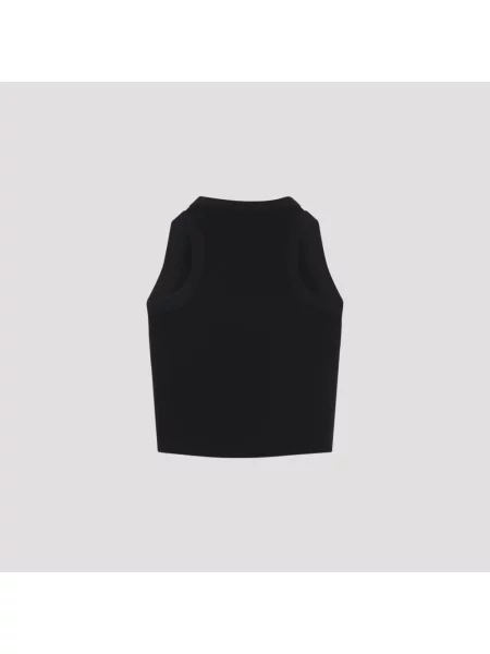 Podkoszulka Givenchy z dżerseju z logo o skróconej długości czarna
