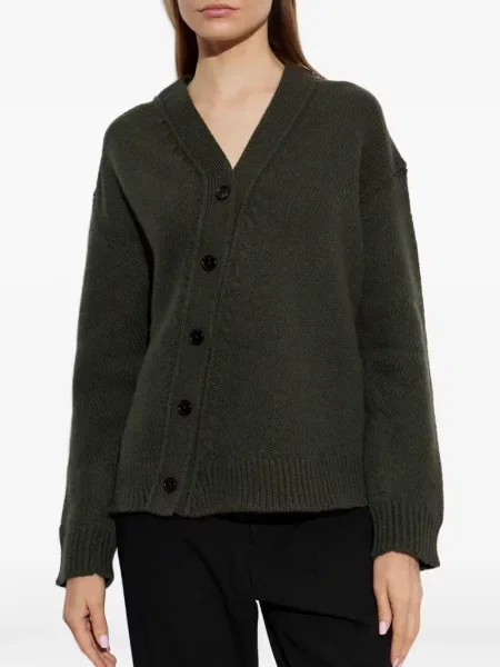 Cardigan Jil Sander cu decolteu în V verde