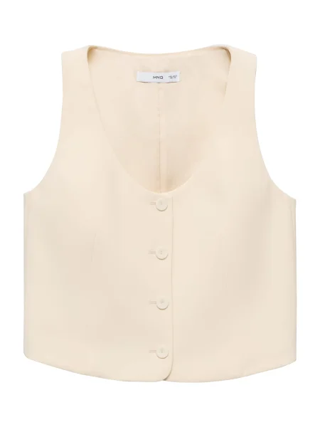 MANGO Vestă de costum IGUANA crem