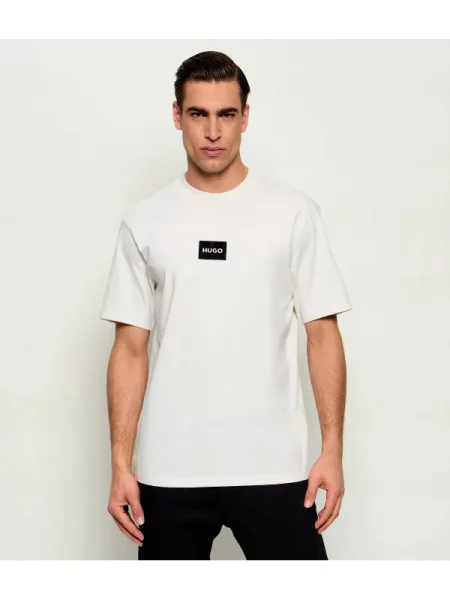 HUGO Tricou Dumeon | Relaxed fit alb