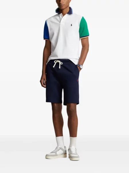 Boxeri Polo Ralph Lauren plisat cu broderie din piele gri
