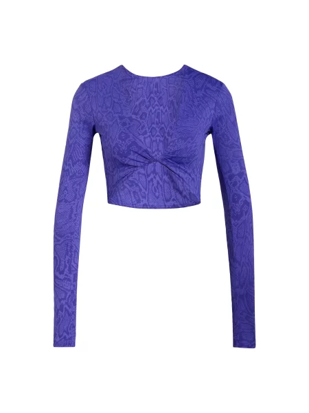 Adidas Tricou tehnic Primelift Workout Snake Twist Reversible Long Sleeve T-Shirt violet